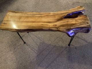Walnut Live Edge Wood side/coffee table (1) - Image 3