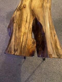 Walnut Live Edge Wood side/coffee table (1) - Image 4