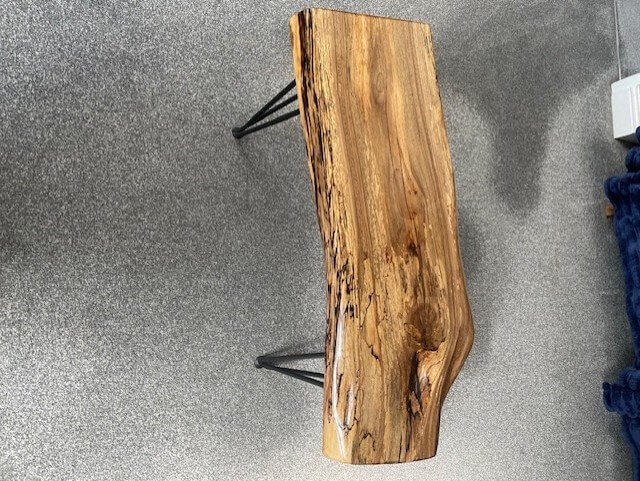 Walnut Live Edge Wood side/coffee table (2) - Image 6