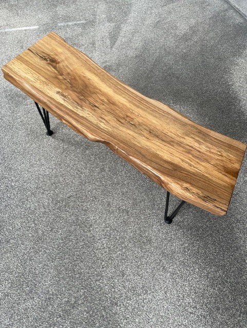 Walnut Live Edge Wood side/coffee table (3) - Image 5