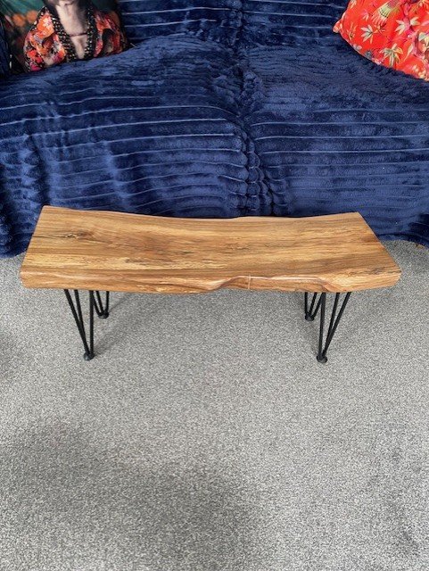 Walnut Live Edge Wood side/coffee table (3) - Image 3