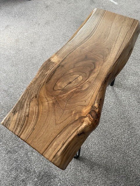 Walnut Live Edge Wood side/coffee table (5) - Image 8